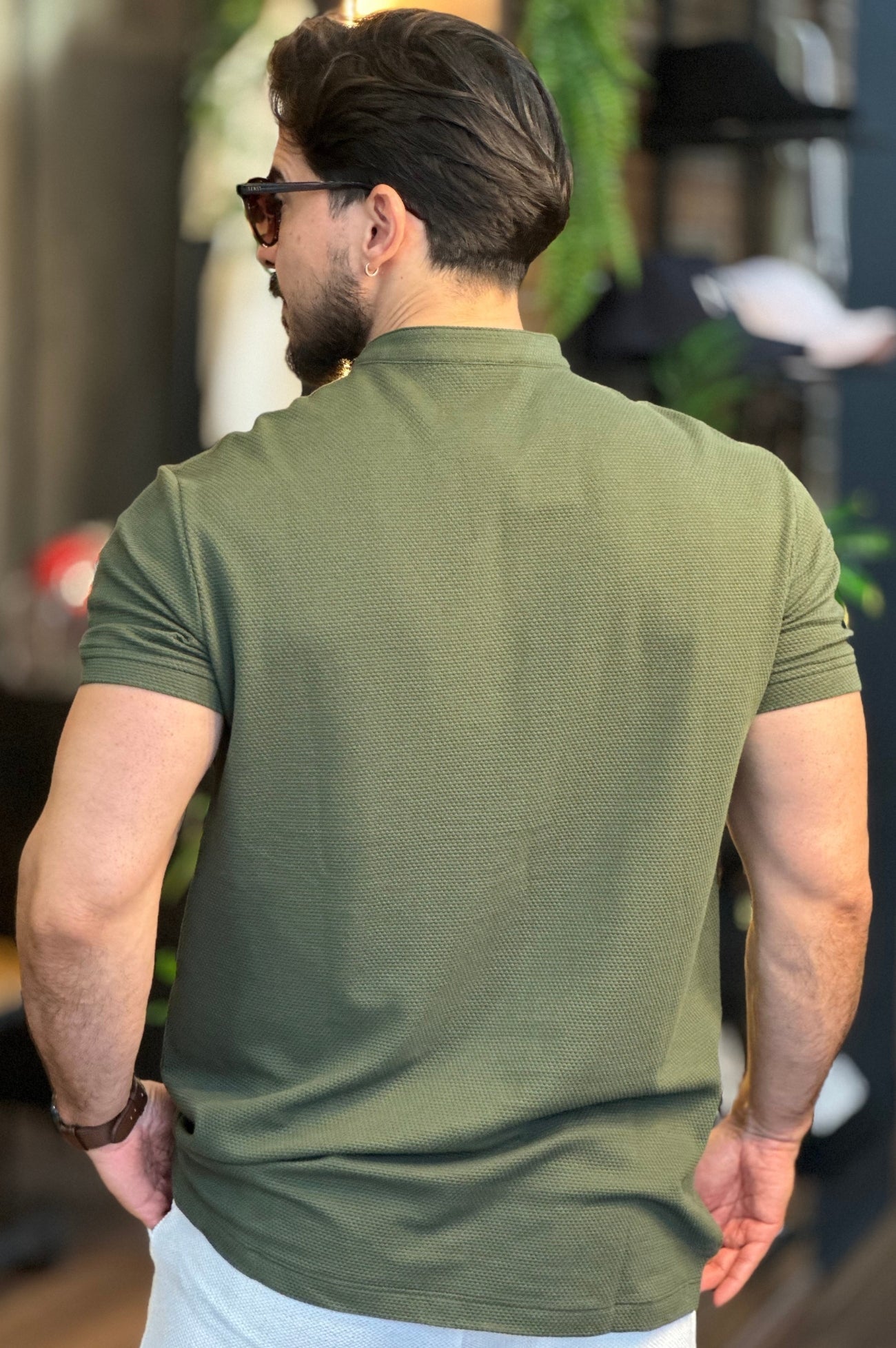 Polo Gola Henley Verde Acostamento