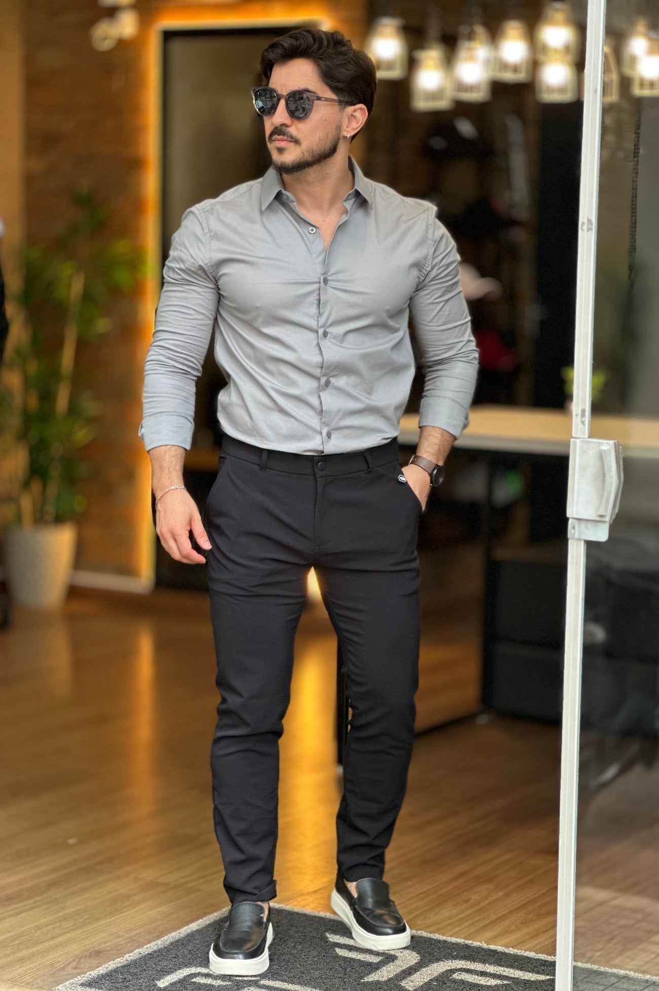 Camisa Cinza Manga Longa King&Joe