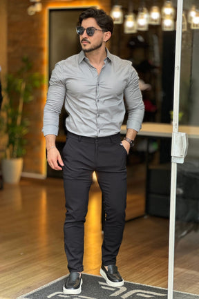 Camisa Cinza Manga Longa King&Joe