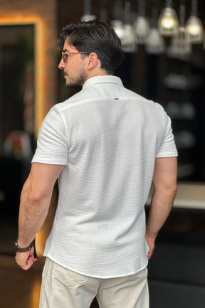 Camisa Texturizada Branca Docthos