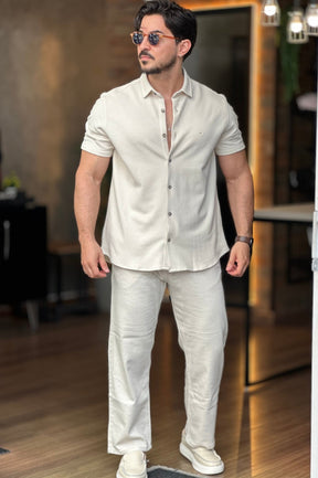 Camisa Texturizada Off White Docthos