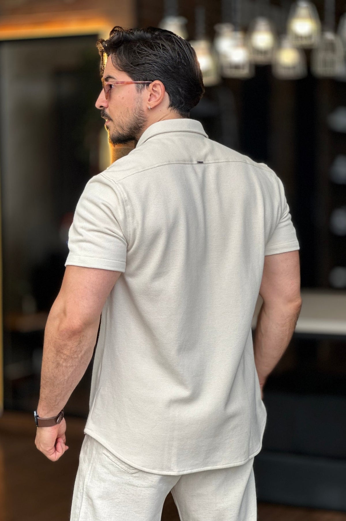 Camisa Texturizada Off White Docthos