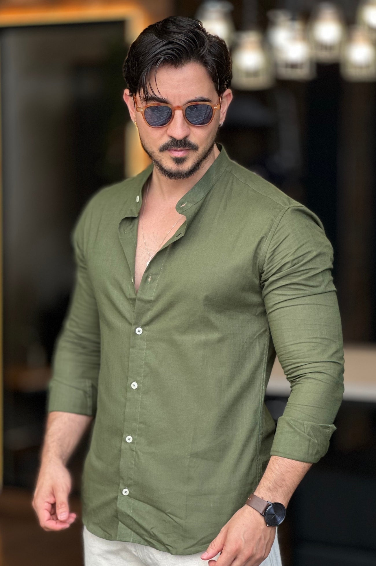 Camisa Flamê Gola Padre Verde Oxing