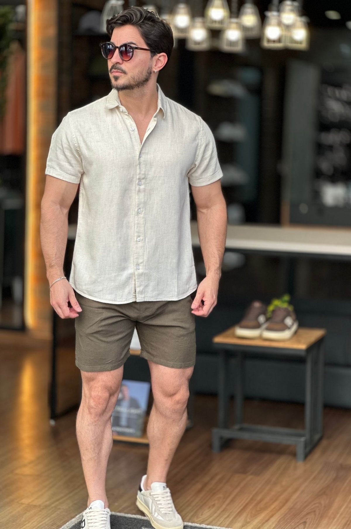 Camisa Linho Off White King&Joe