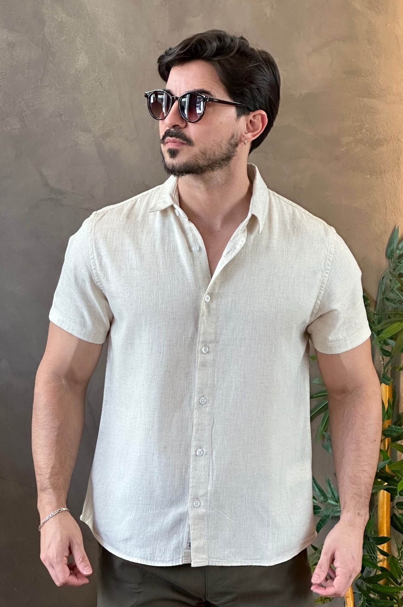 Camisa Linho Off White King&Joe