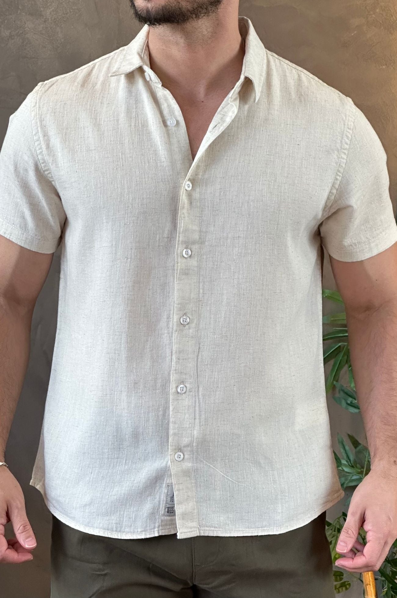 Camisa Linho Off White King&Joe