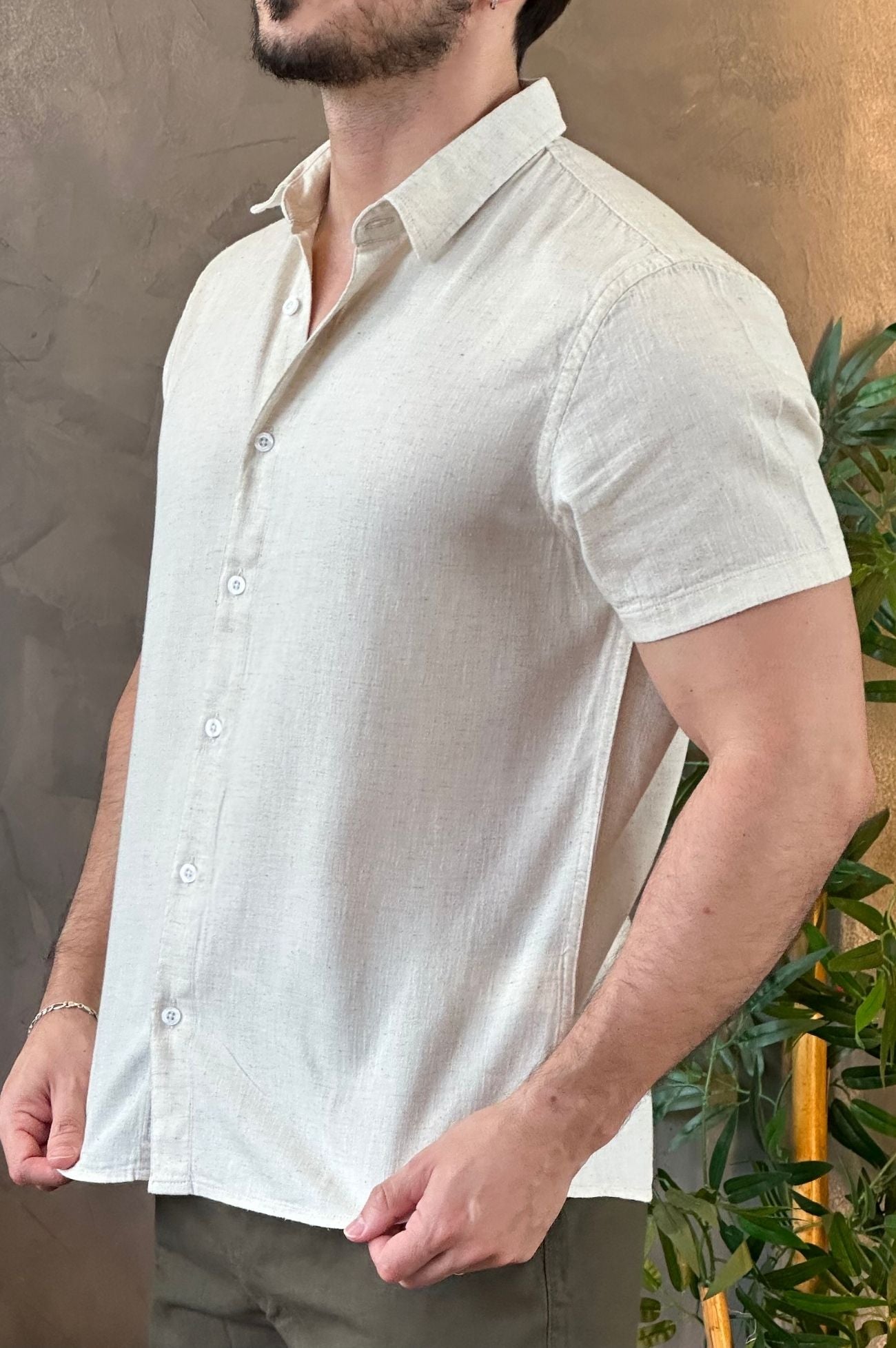 Camisa Linho Off White King&Joe