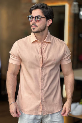 Camisa Linho Rosa Acostamento