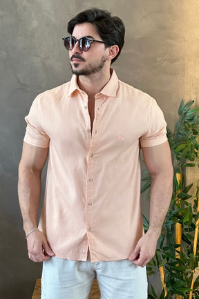 Camisa Linho Rosa Acostamento