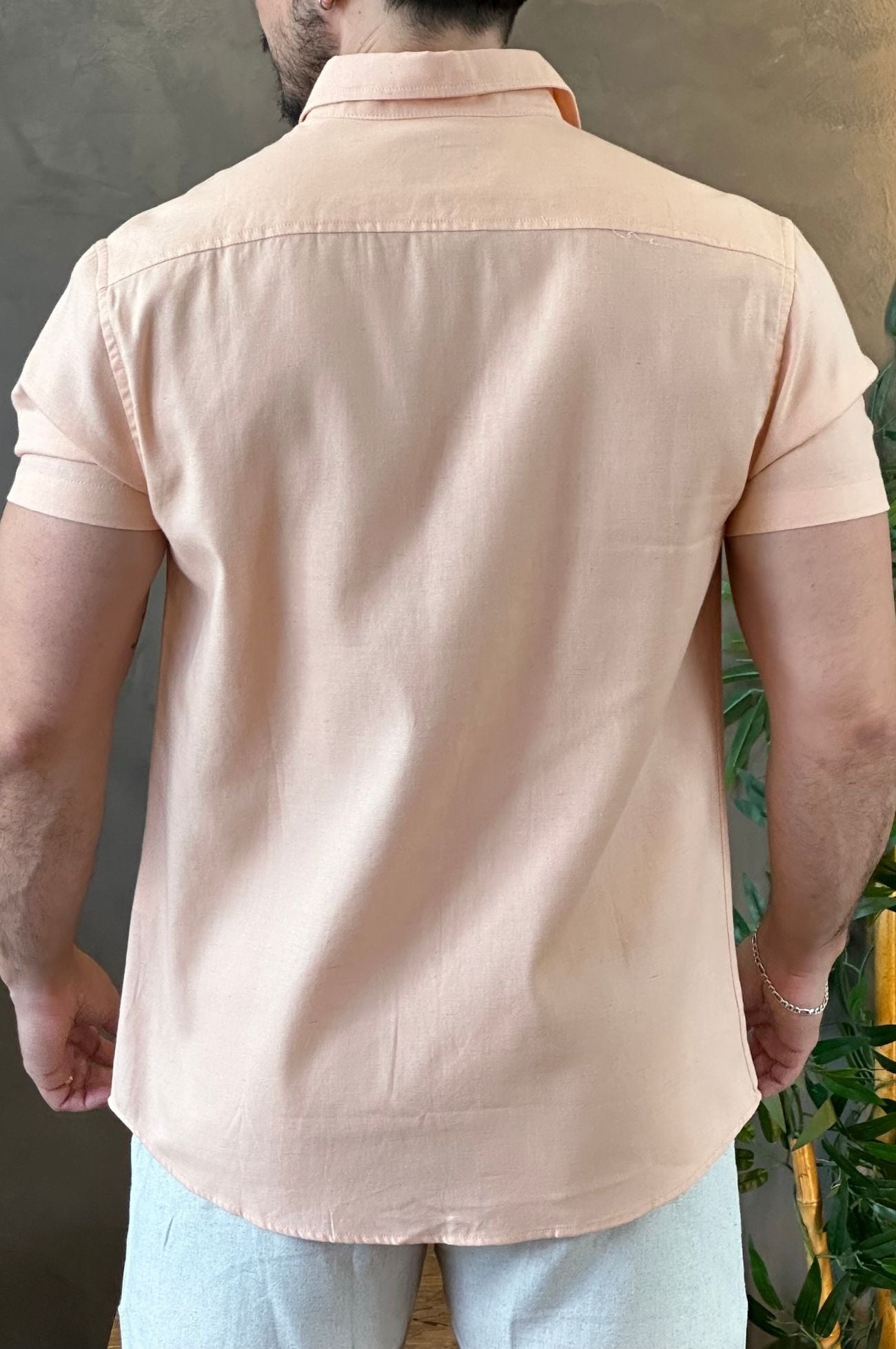 Camisa Linho Rosa Acostamento