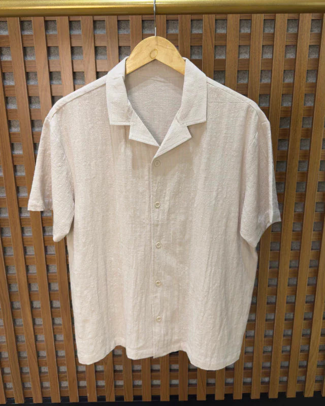 Camisa manga curta em Linho ( Padrão Zara)